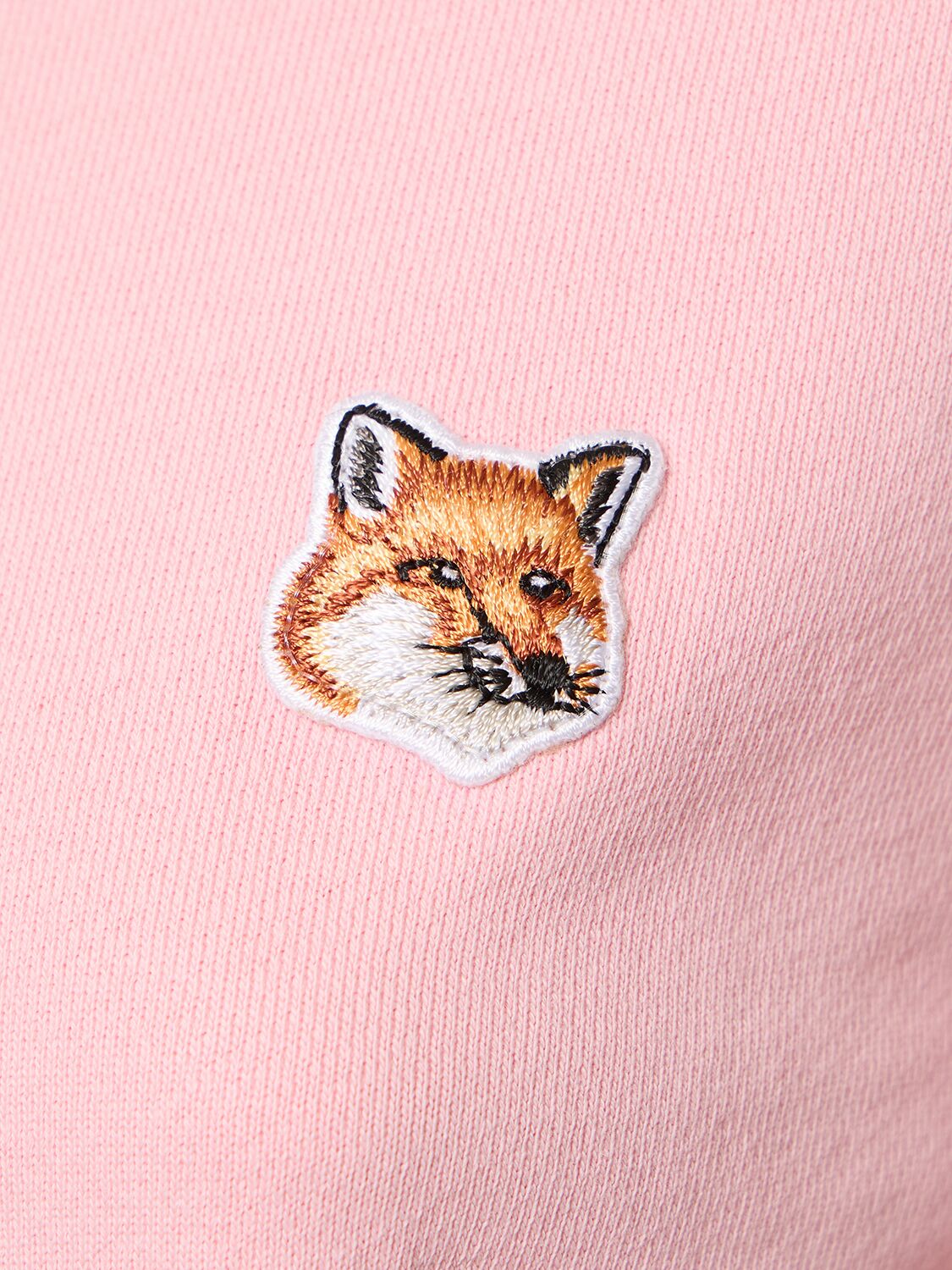 Shop Maison Kitsuné Fox Head Patch Regular Sweatshirt In Light Pink