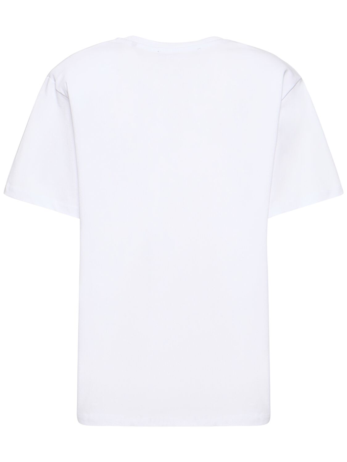 Shop Rotate Birger Christensen Straight Logo Cotton T-shirt In White
