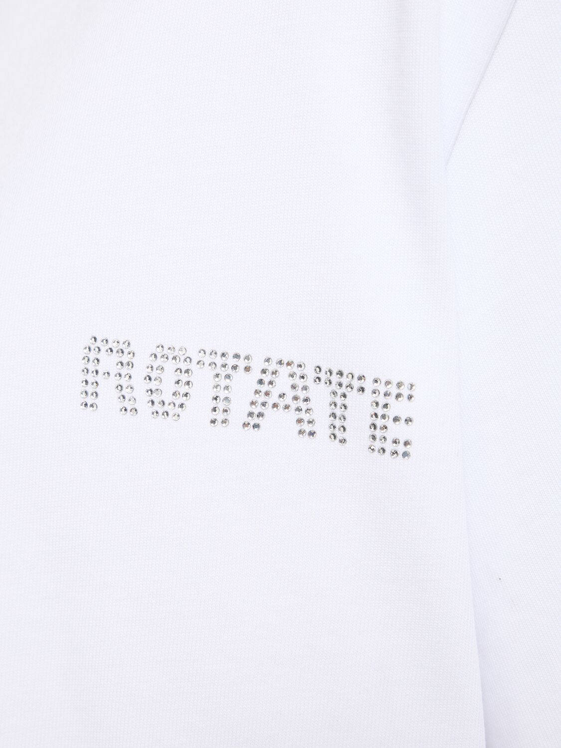Shop Rotate Birger Christensen Straight Logo Cotton T-shirt In White