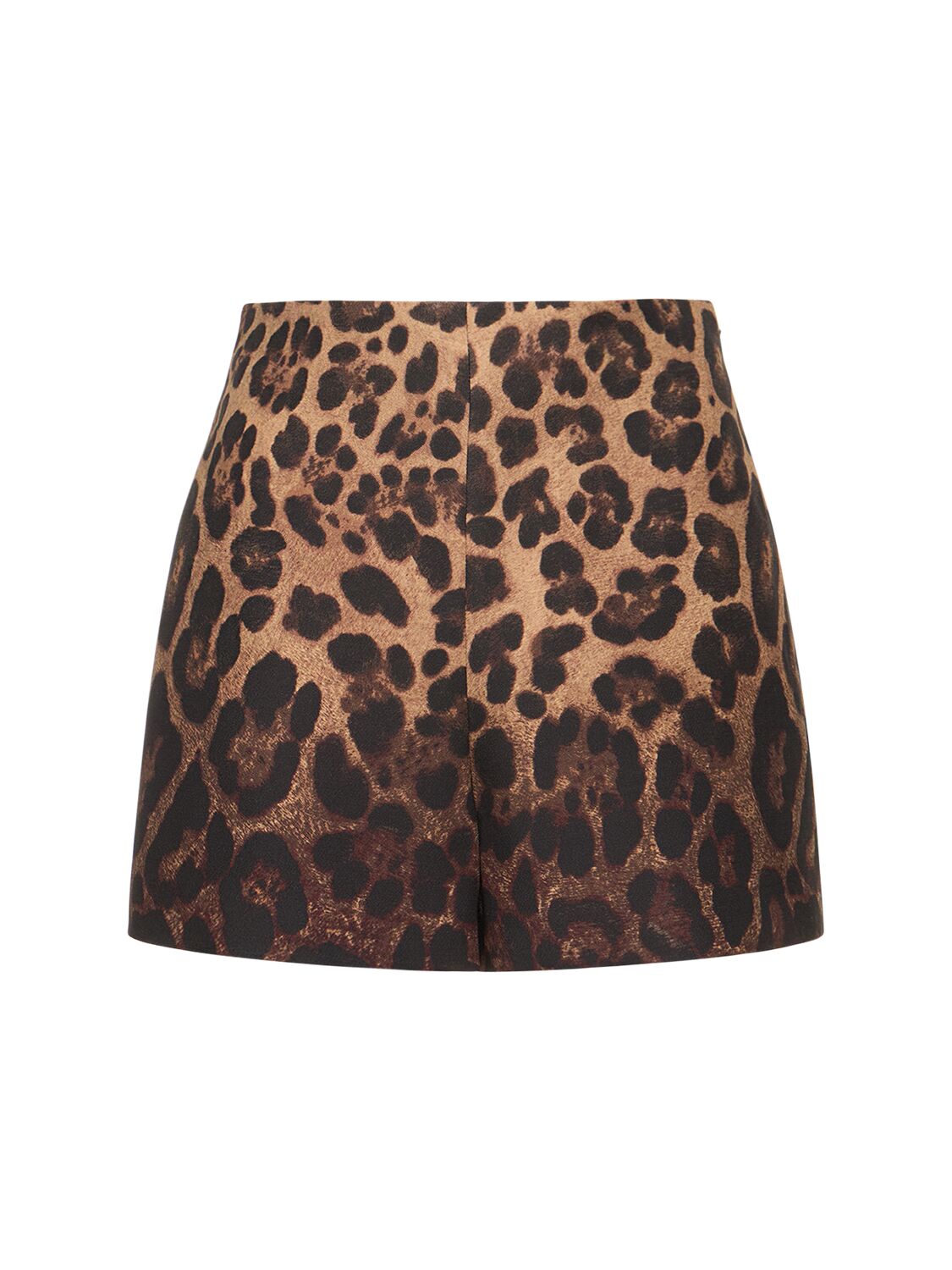 Image of Leo Print Crepe Couture High Rise Shorts