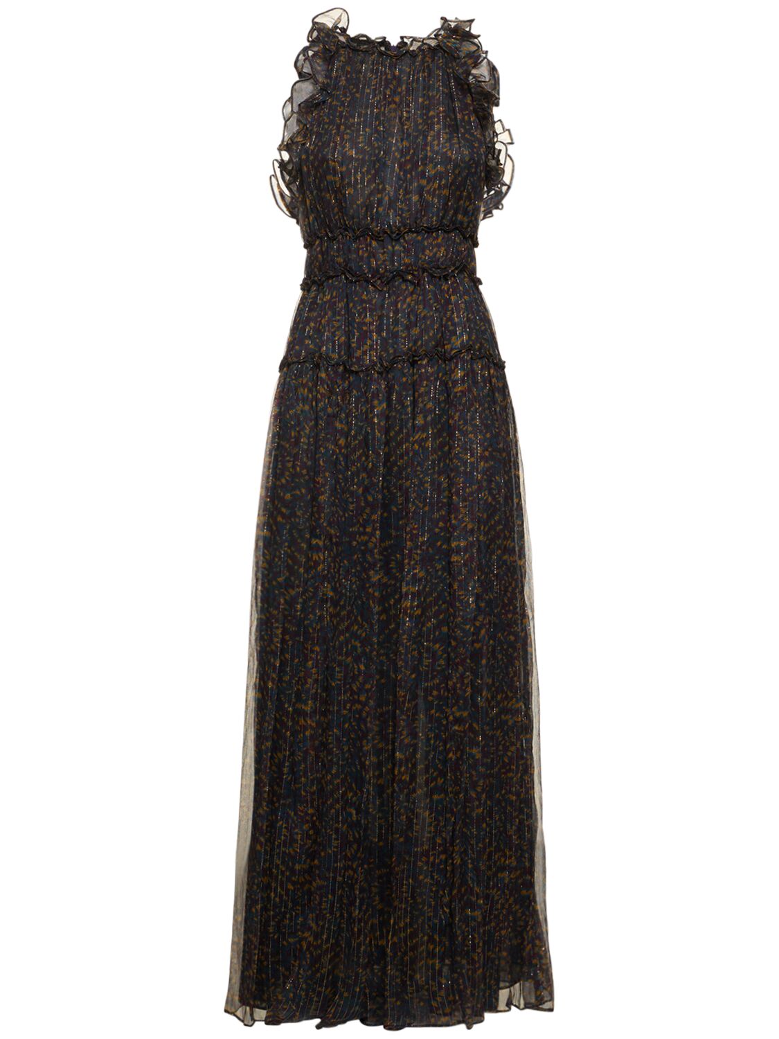 Image of Lirra Printed Silk Gown