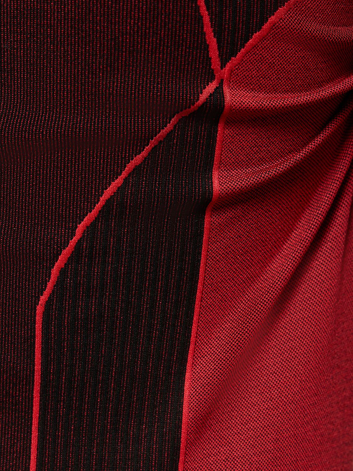 Shop Ferrari Long Sleeve Tech Jersey Midi Dress In Red