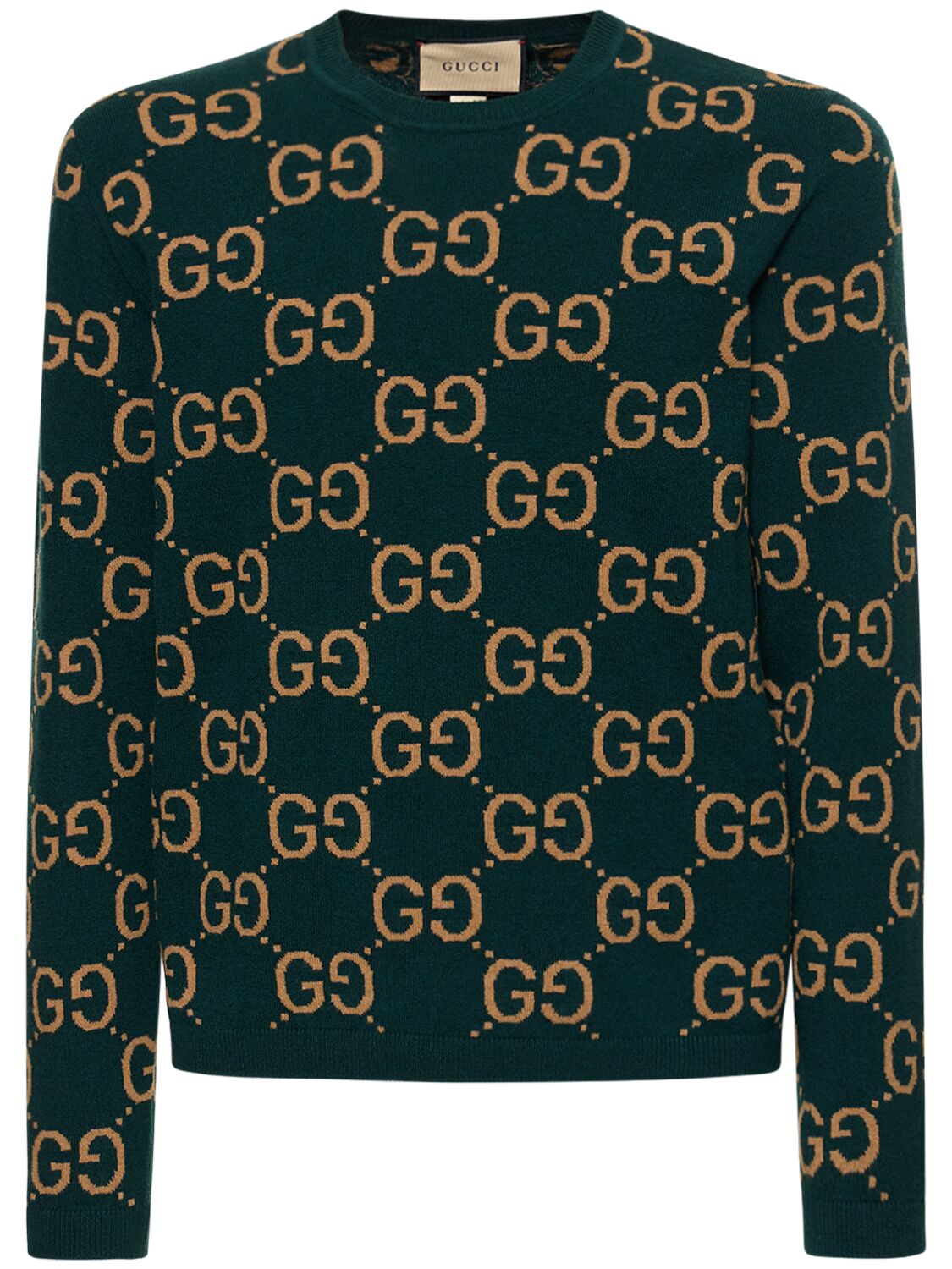 Image of Gg Wool Knit Crewneck Sweater