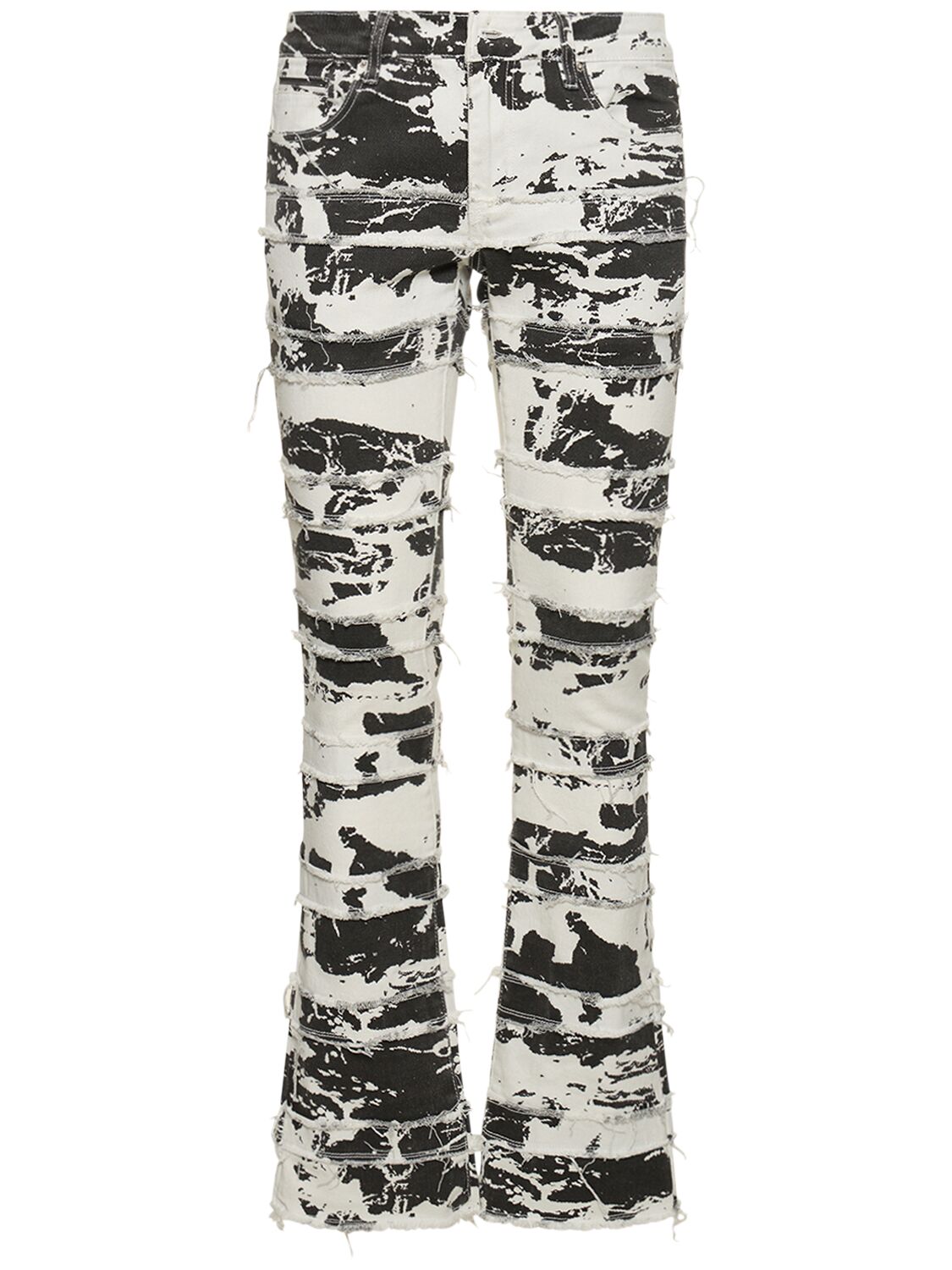 Ace Flared Patchwork Denim Jeans – MEN > CLOTHING > JEANS