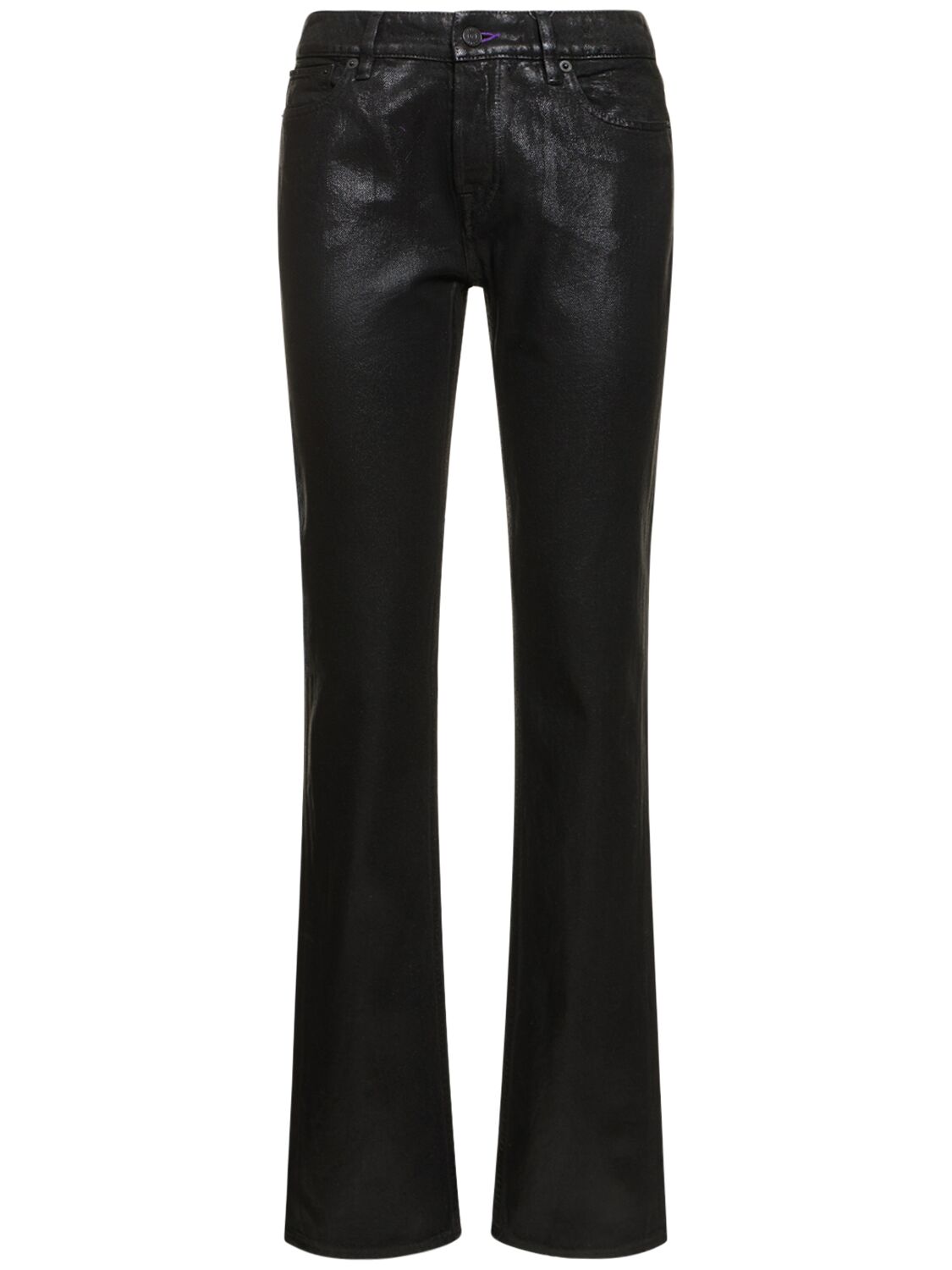 Ralph Lauren Low Waist Denim Straight Jeans In Black