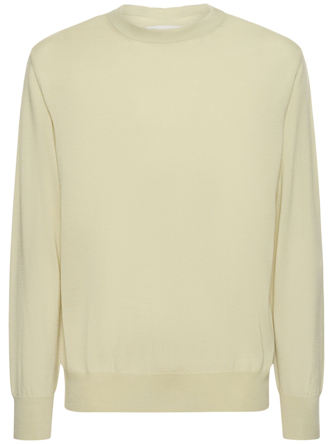 Jil Sander Superfine Wool Sweater In Open White