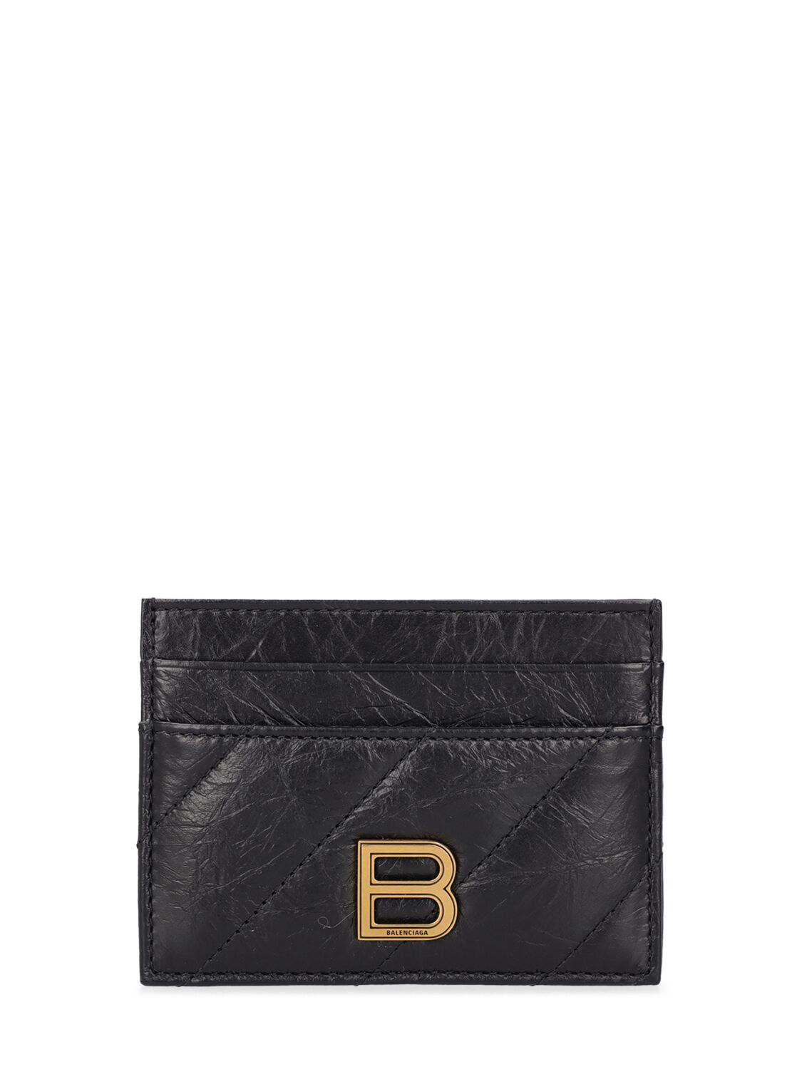 Crush Quilted Leather Card Holder