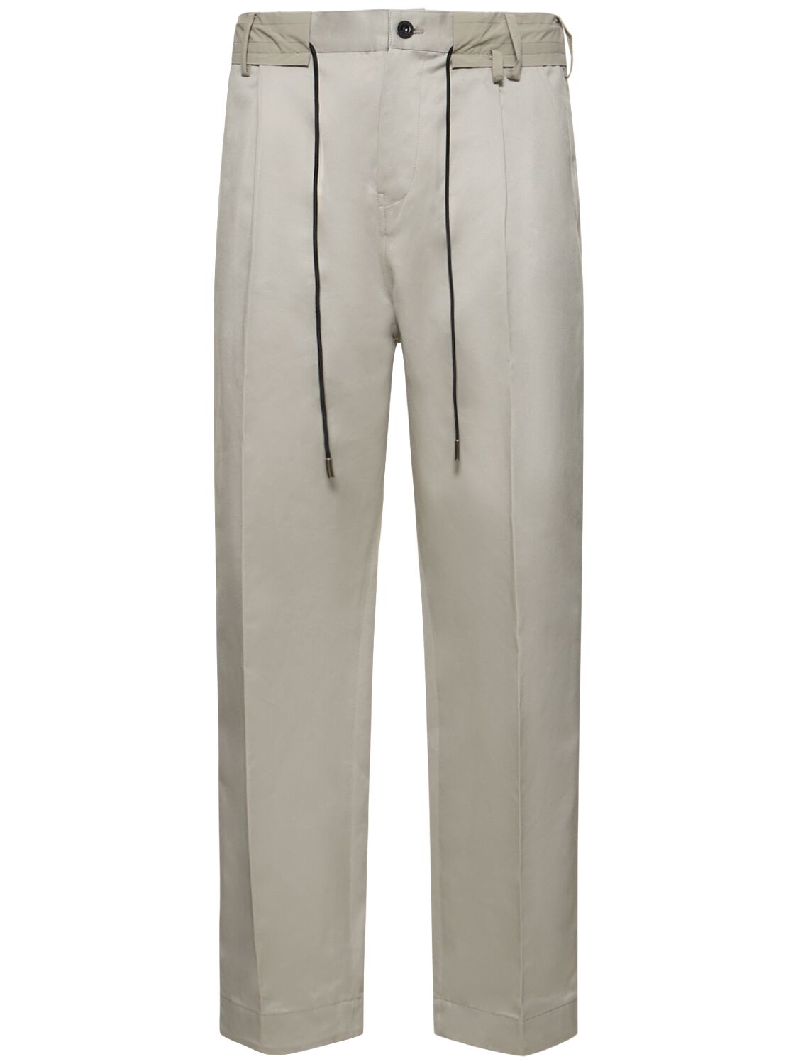 Sacai Cotton Chino Pants In Grey