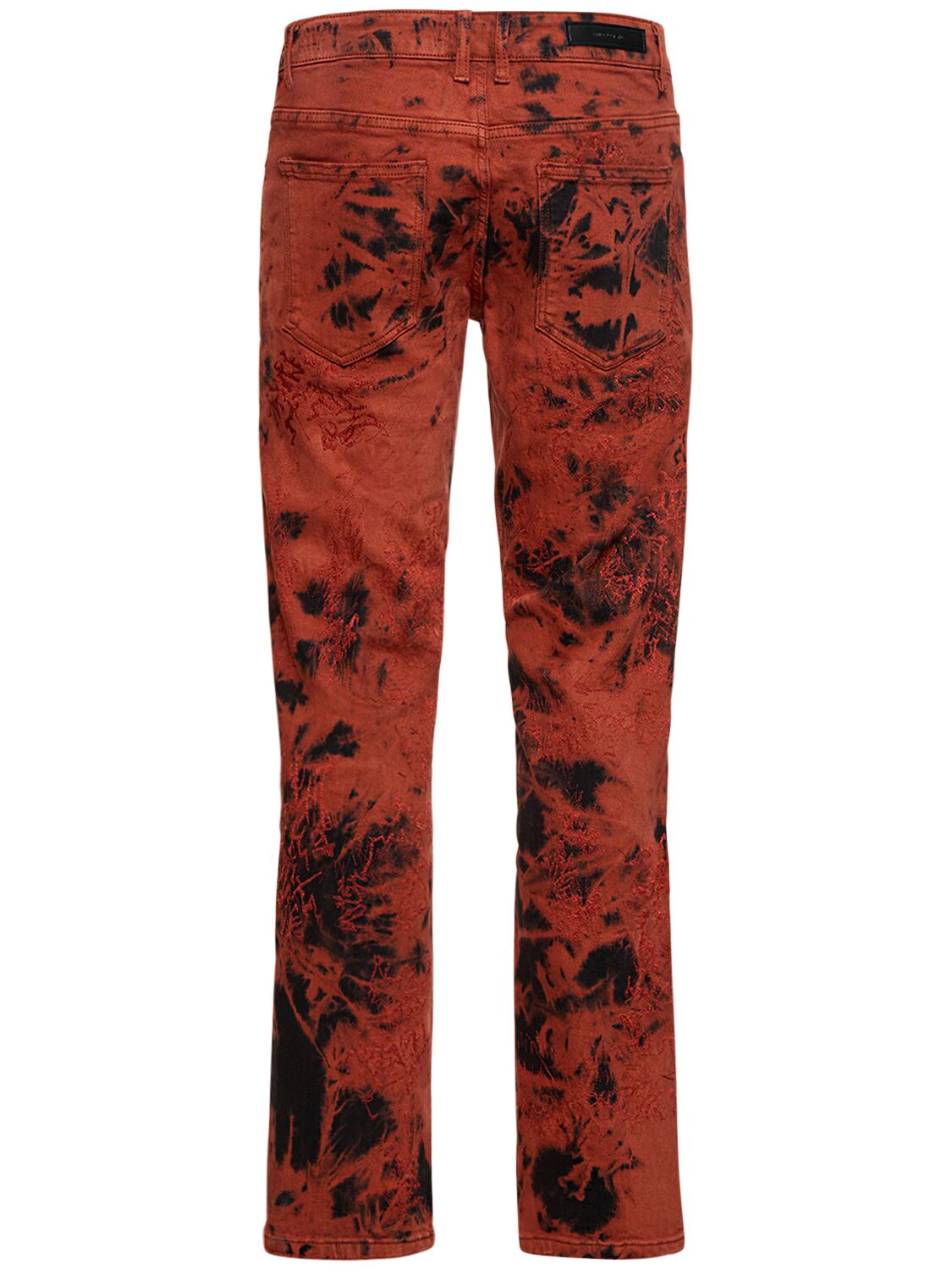 Shop Embellish Gene Straight Jeans In Red
