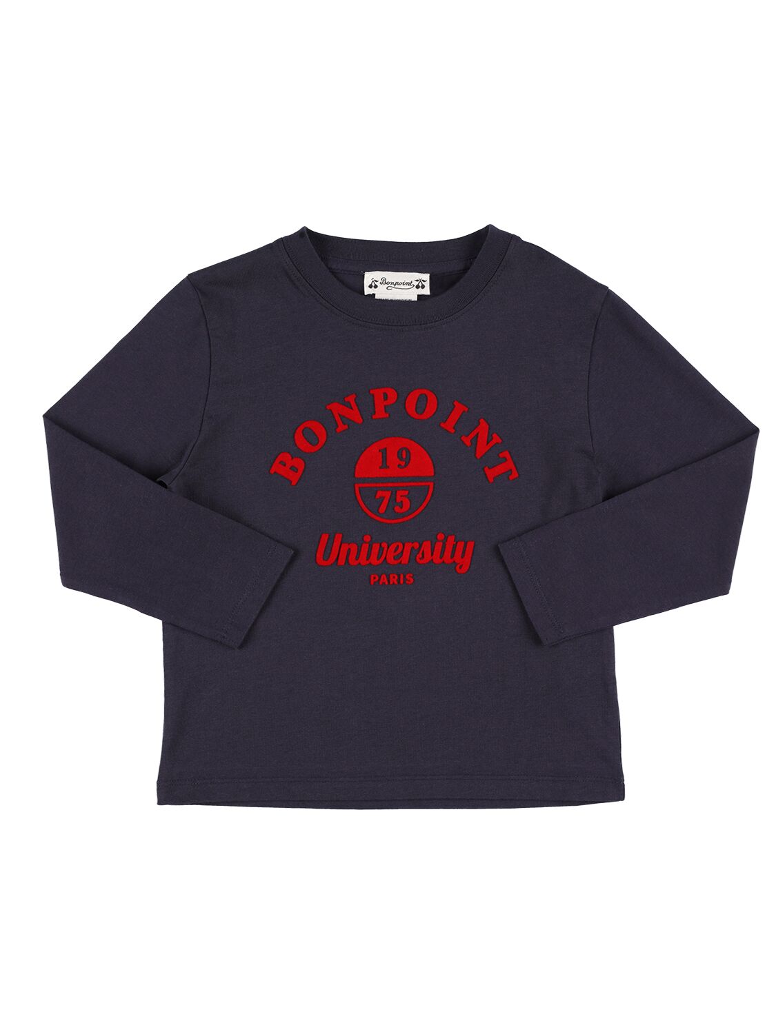 Bonpoint Kids' Tadda Long Sleeve Cotton Shirt In Navy