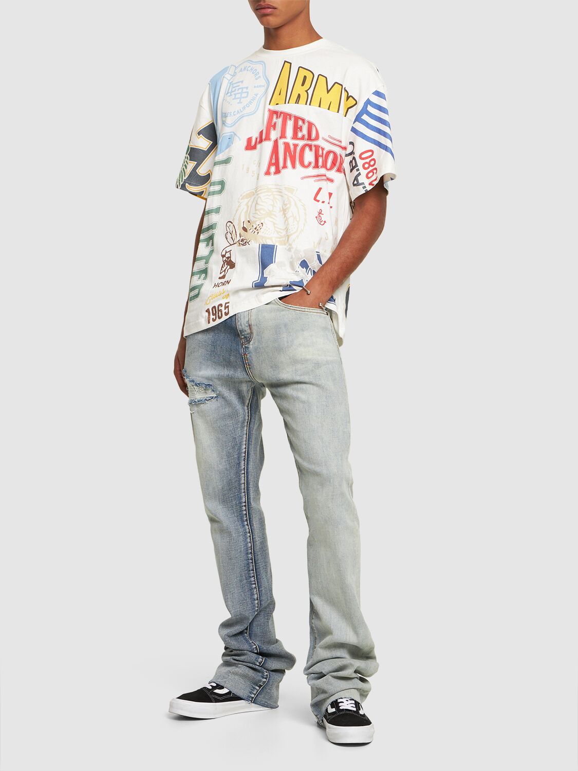 Shop Lifted Anchors Scrapbook Printed T-shirt In Multicolor