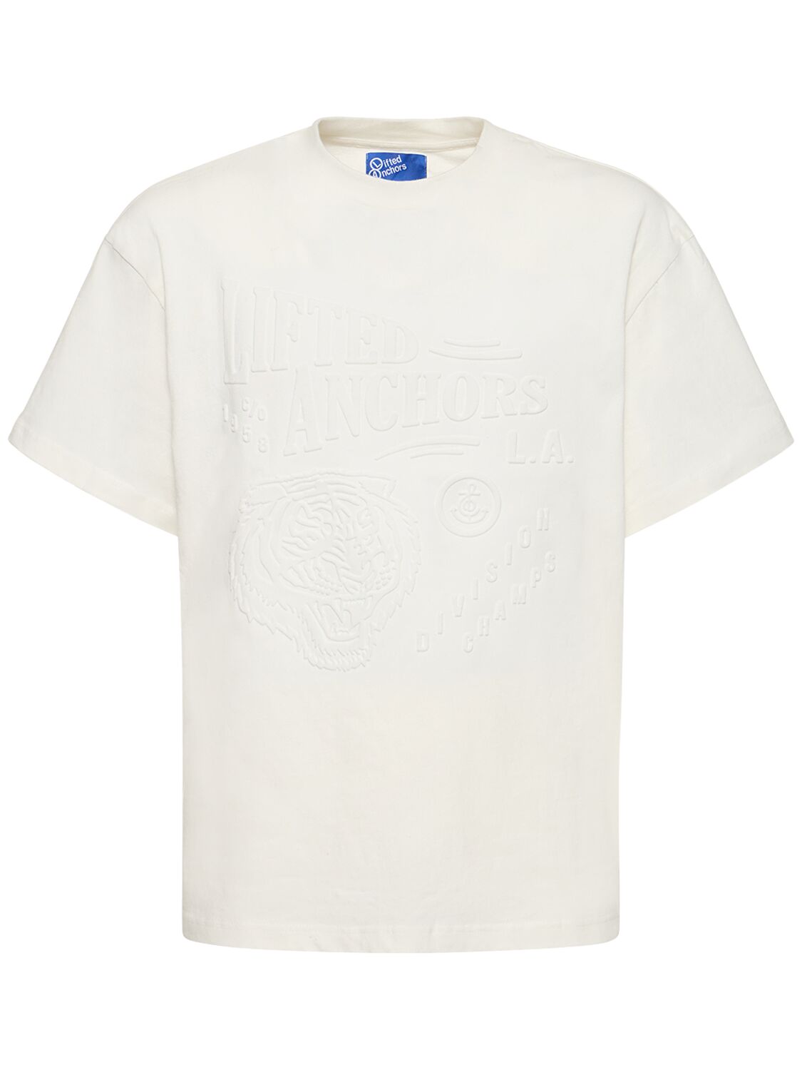 Lifted Anchors Embossed Mascot T-shirt In White