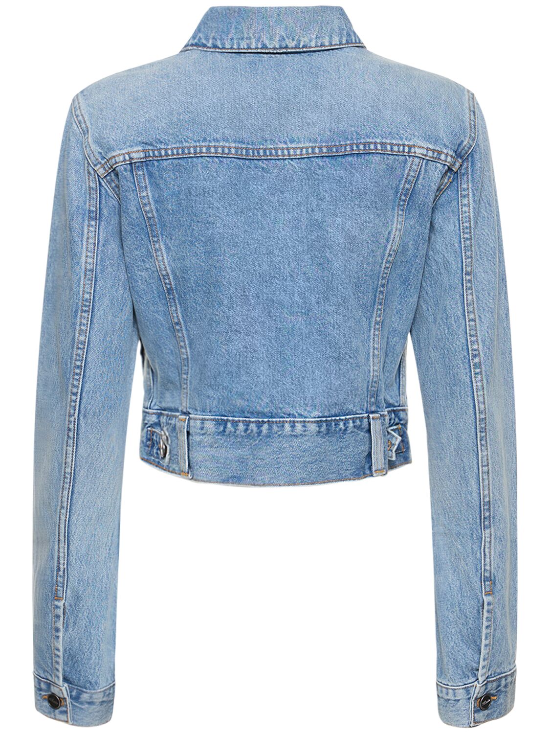 Shop Khaite Rizzo Cotton Denim Jacket In Blue