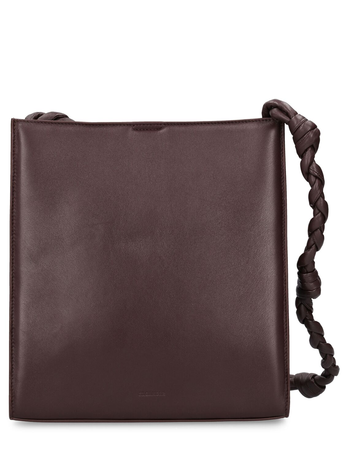 Jil Sander Women's Medium Tangle Leather Shoulder Bag In Dark Earth