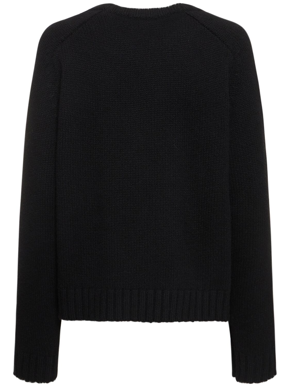 Shop Khaite Mae Cashmere Crewneck Sweater In Black