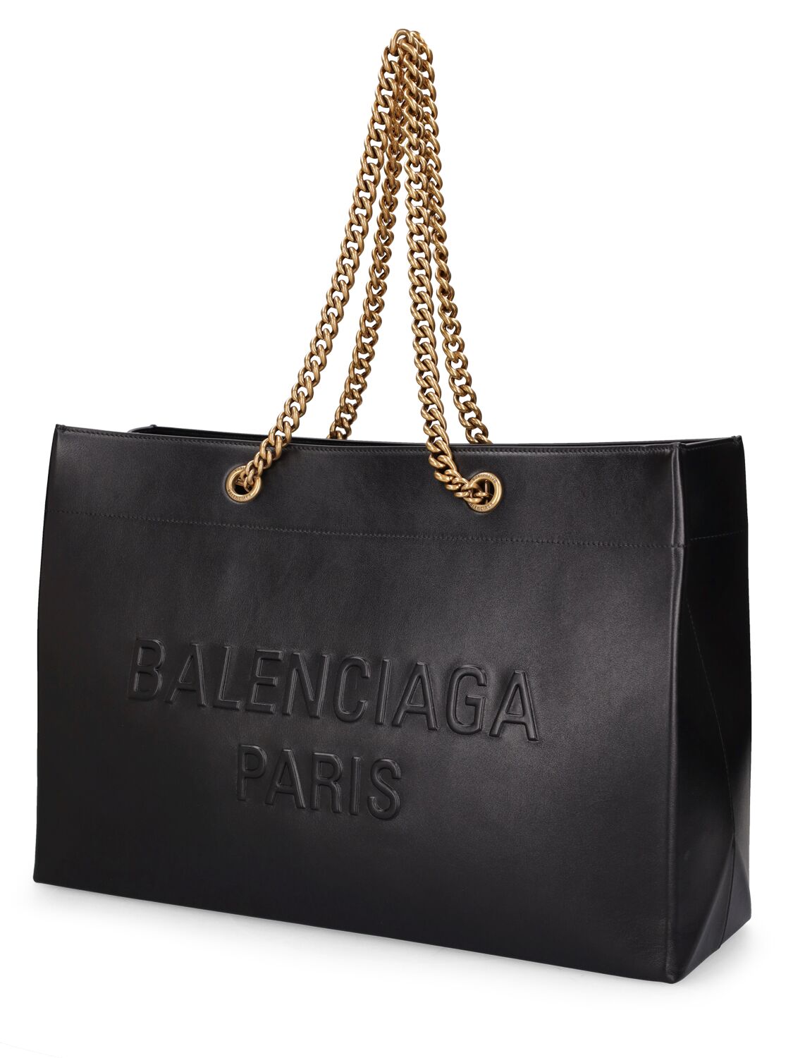 Shop Balenciaga Large Duty Free Leather Tote Bag In Black