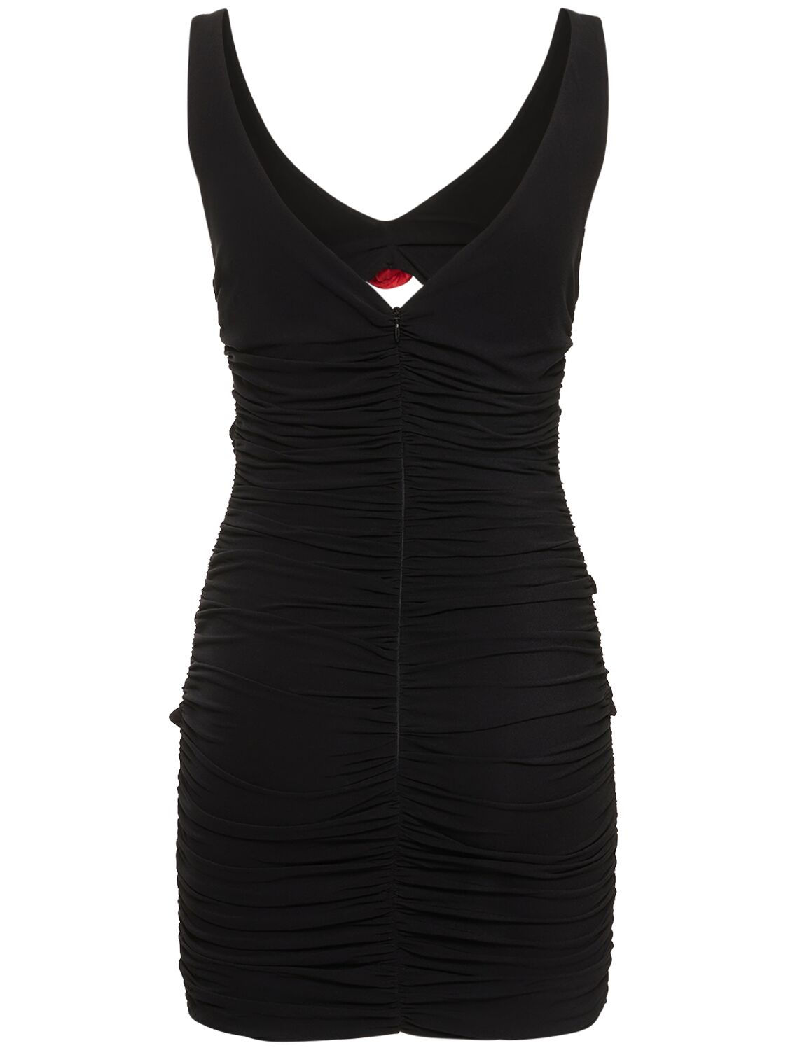 Magda Butrym Contrast Bandage Flower Dress In Black