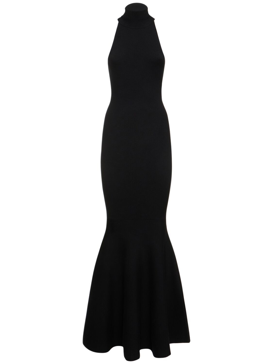 Mermaid Halter Wool Blend Long Dress – WOMEN > CLOTHING > DRESSES