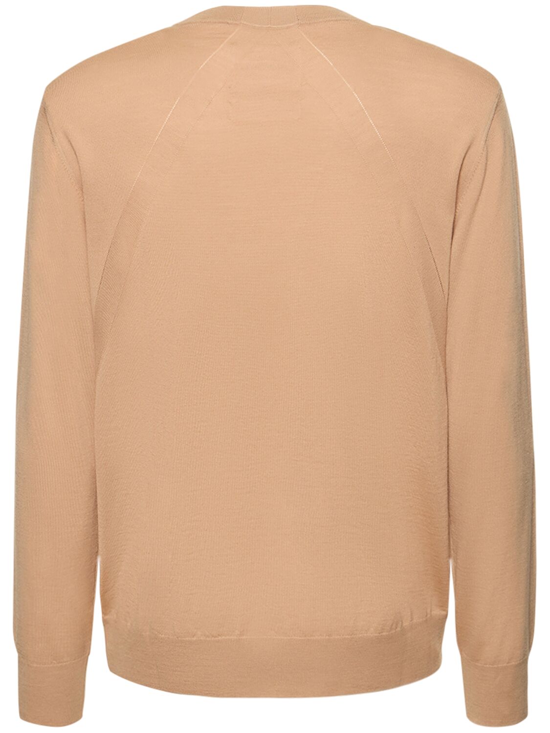 Shop Jil Sander Superfine Wool Sweater In Dark Beige