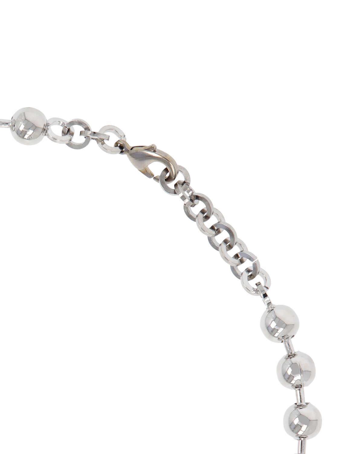 Shop Alessandra Rich Chain Necklace W/ Charms In Silver
