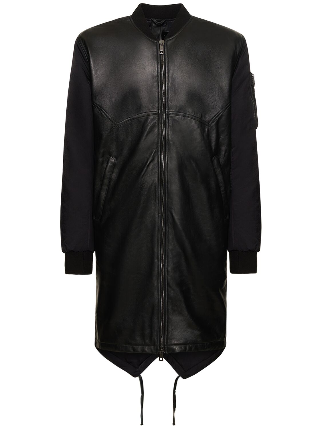 Veste Bomber En Cuir Et Nylon - GIORGIO BRATO - Modalova
