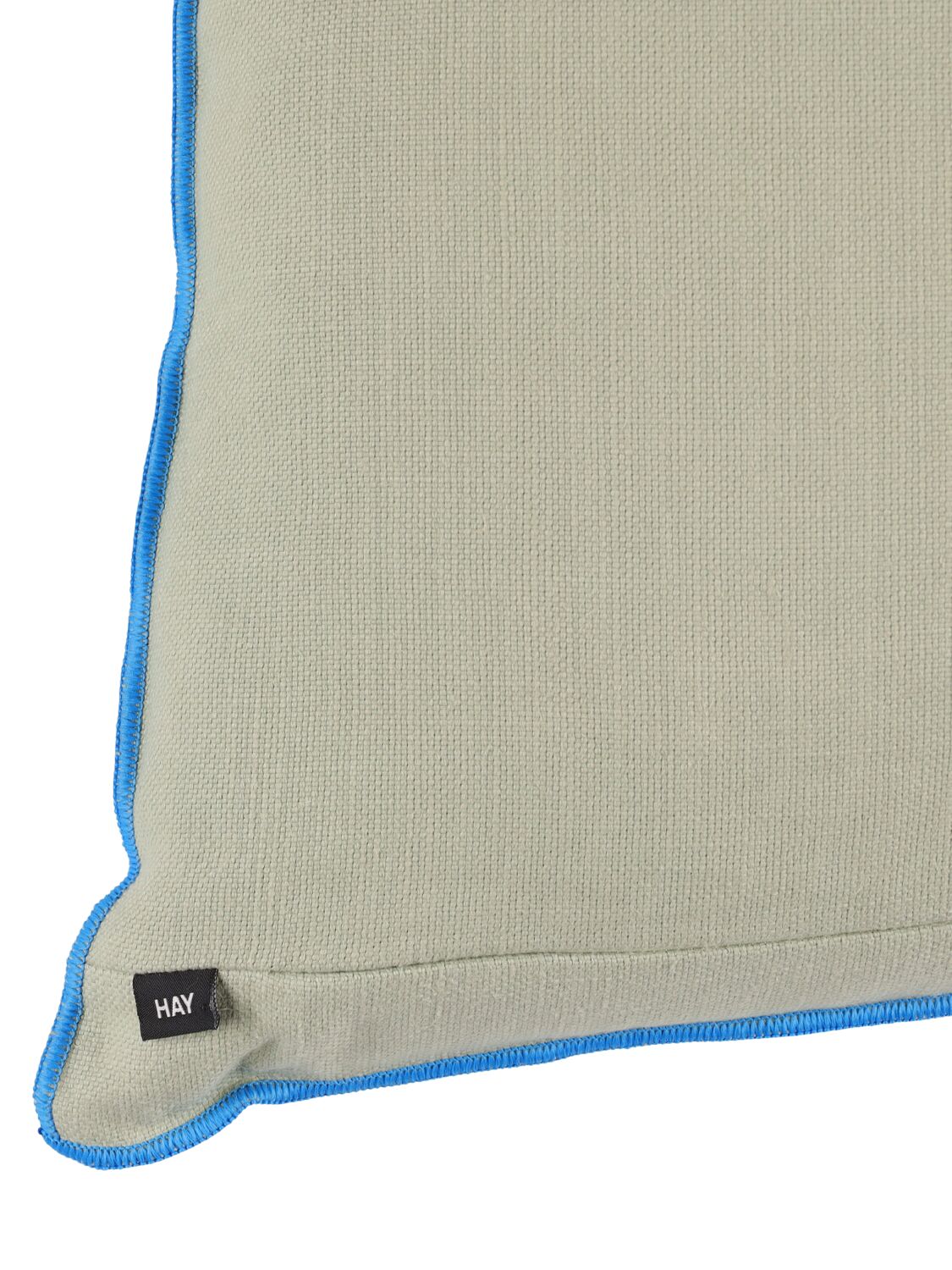 Shop Hay Outline Linen & Cotton Cushion In Grey