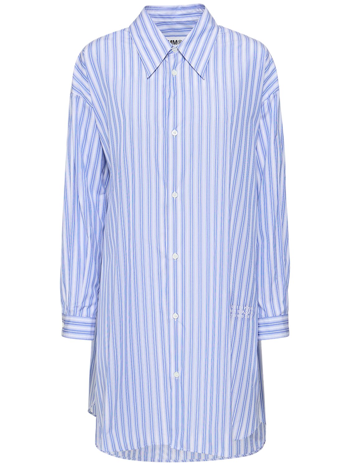 Robe Chemise Courte En Popeline De Coton À Rayures - MM6 MAISON MARGIELA - Modalova