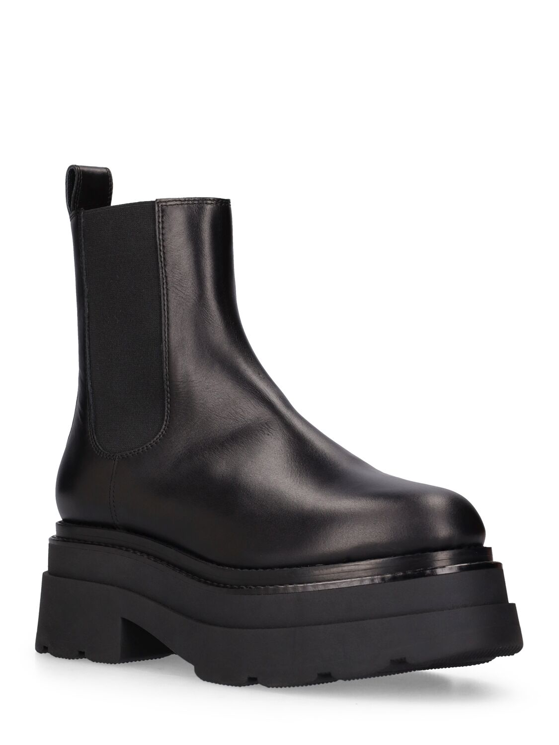 Shop Alexander Wang 75mm Carter Platform Leather Ankle Boots In Black
