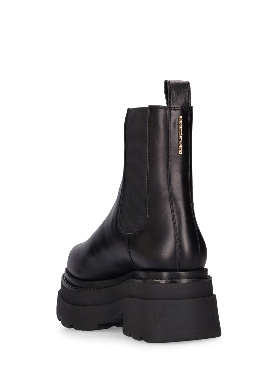 Shop Alexander Wang 75mm Carter Platform Leather Ankle Boots In Black