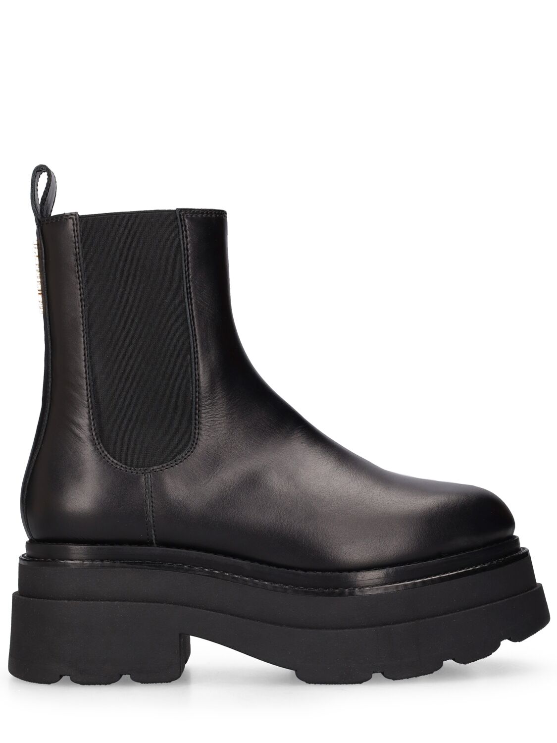 Alexander Wang 75mm Carter Platform Leather Ankle Boots In Black