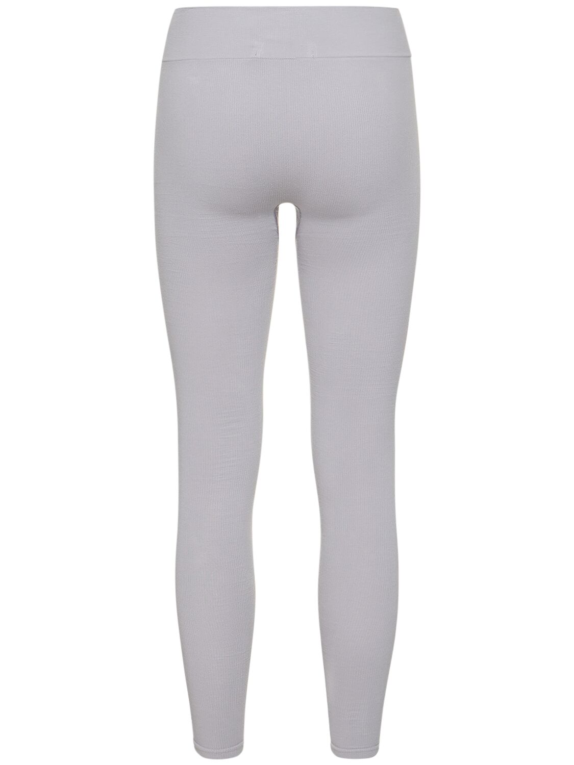 Shop Stella Mccartney Logo Stretch Cotton Jersey Leggings In Grey