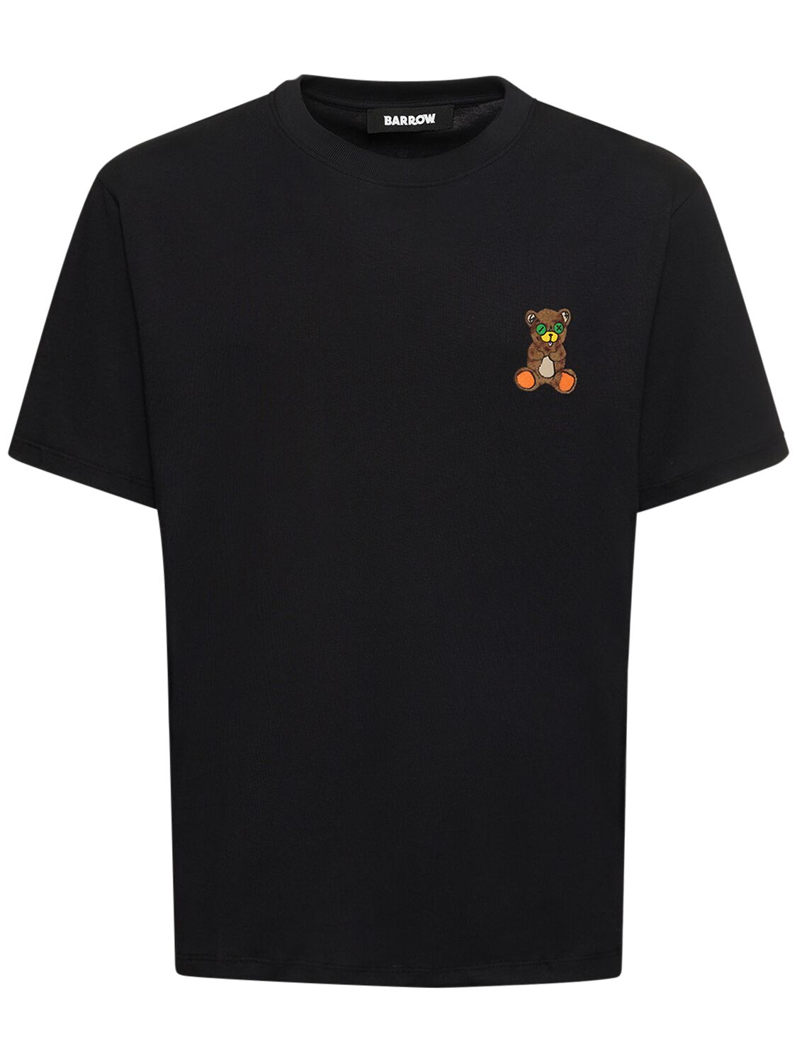 Image of Bear Printed Cotton T-shirt