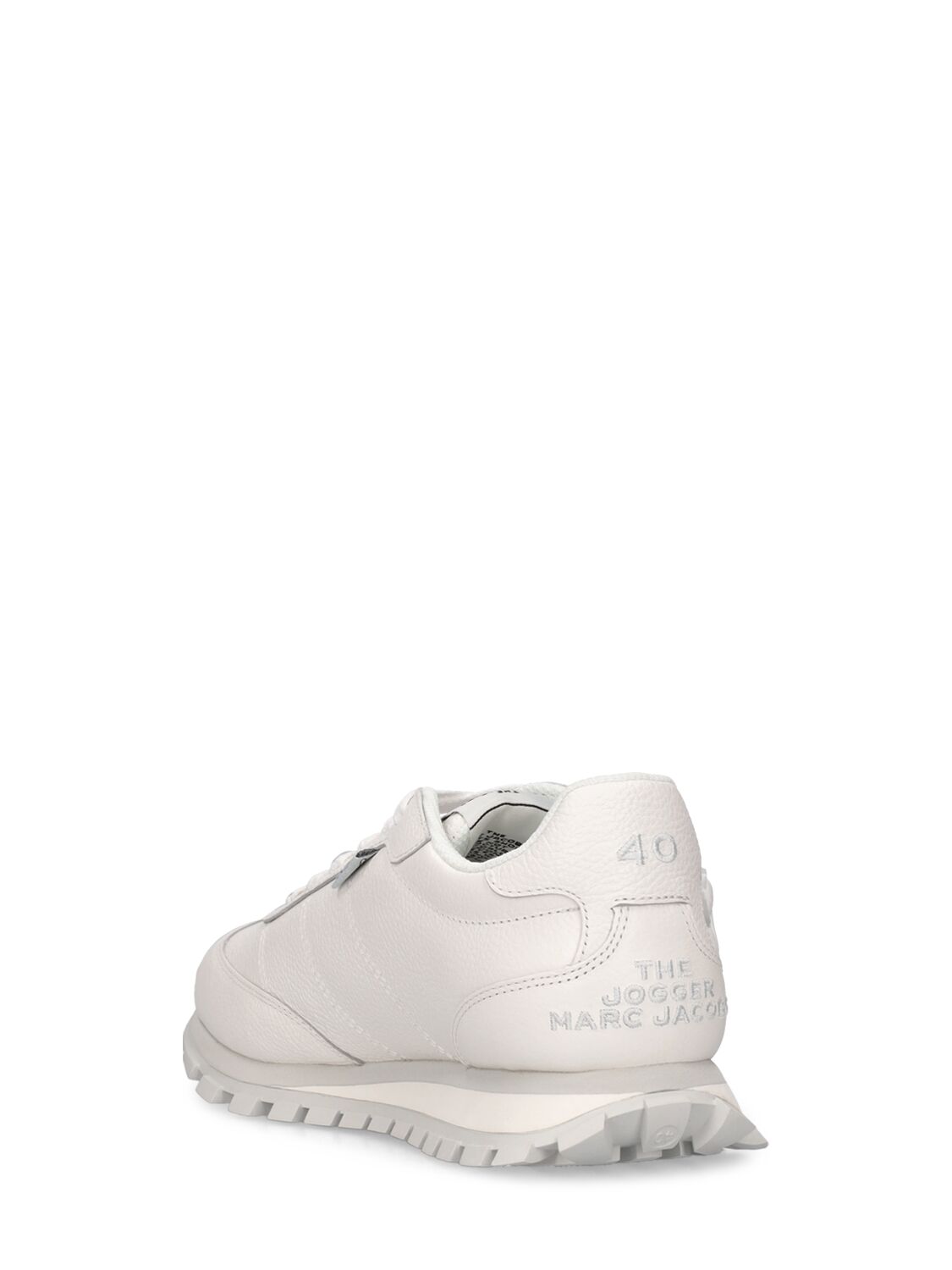 Shop Marc Jacobs The Leather Jogger Sneakers In White