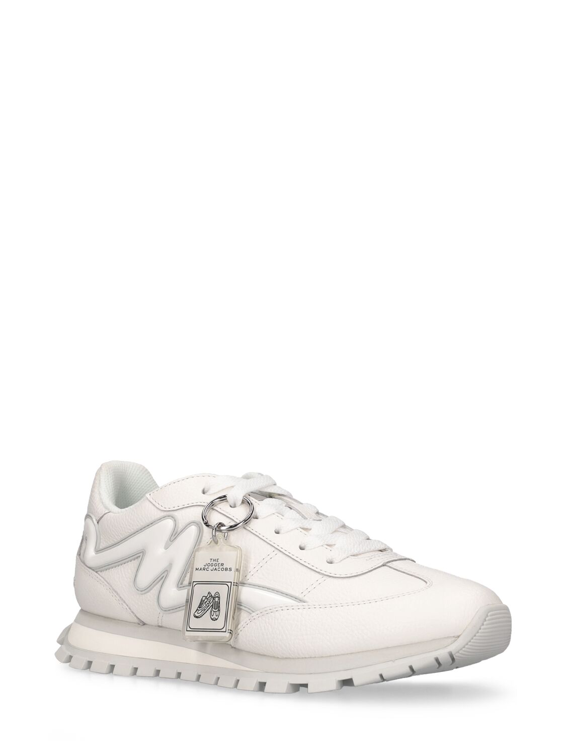 Shop Marc Jacobs The Leather Jogger Sneakers In White