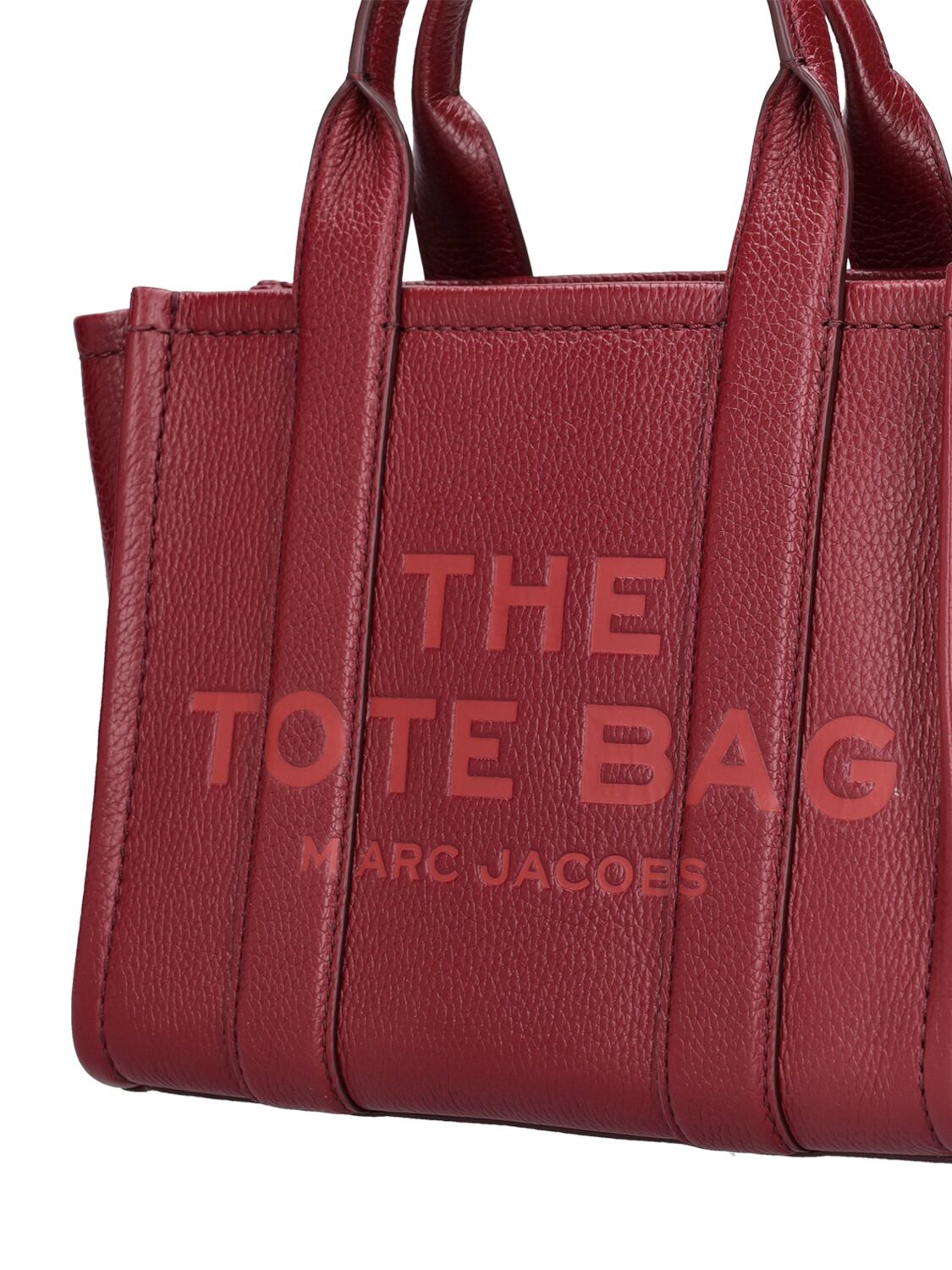 Shop Marc Jacobs The Small Tote Leather Bag In Red