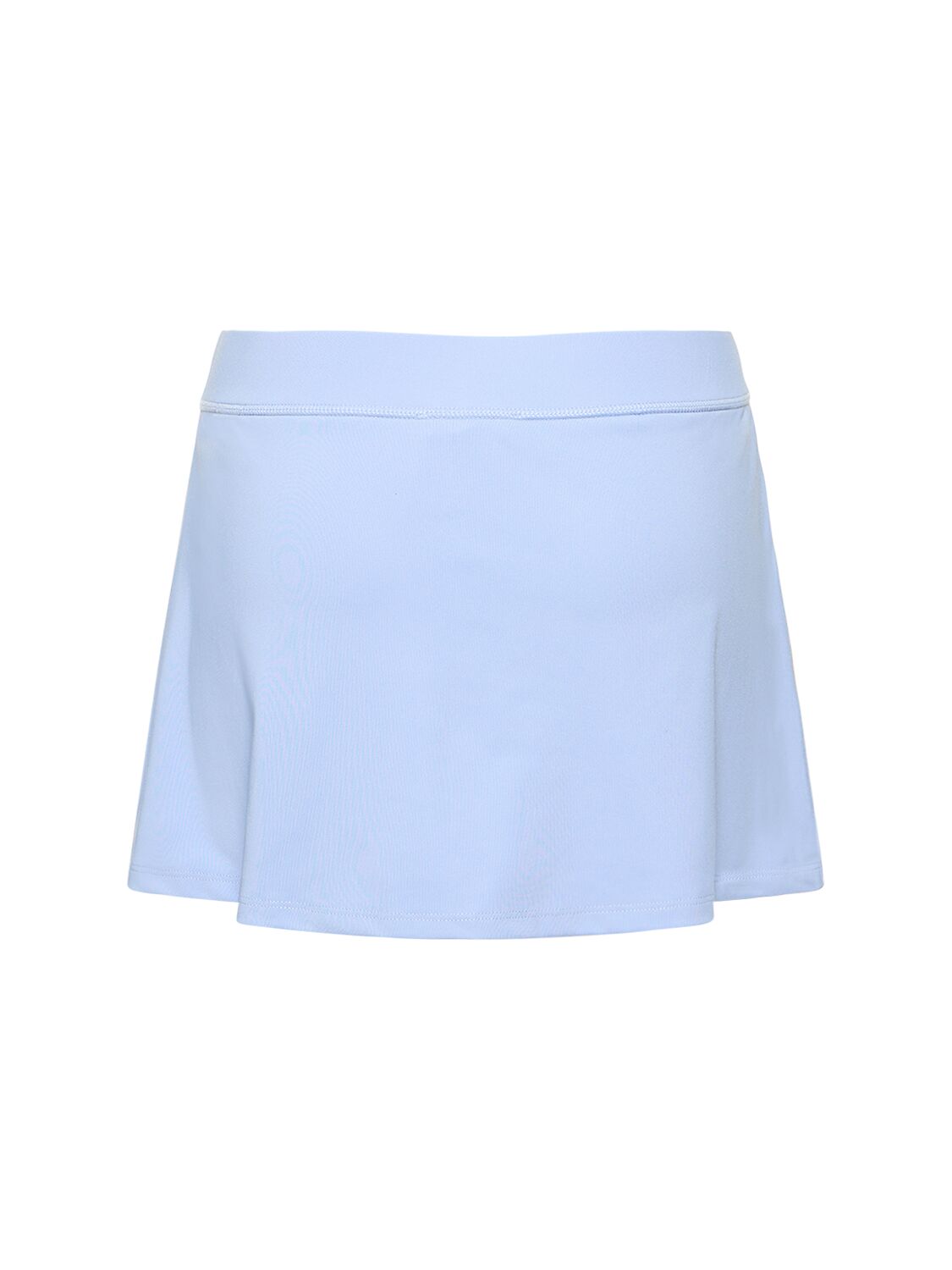 Shop Sporty And Rich Serif Logo High Waist Court Skirt In Light Blue