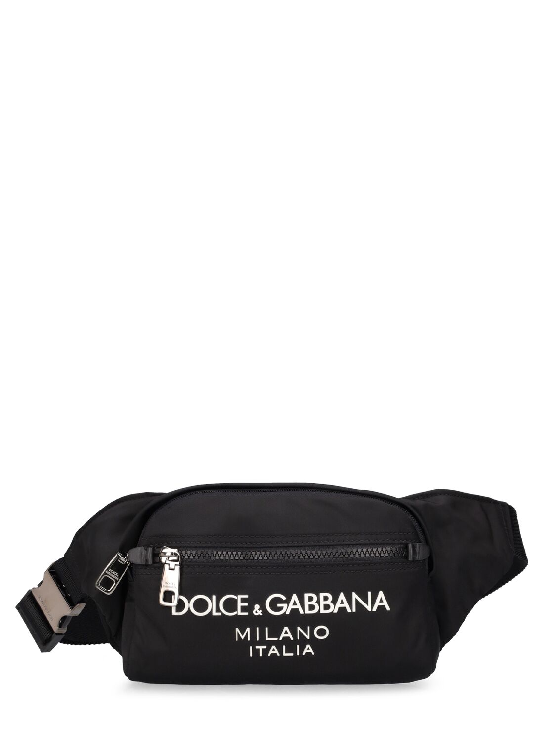 Dolce & Gabbana Logo Zip Belt Bag In Black