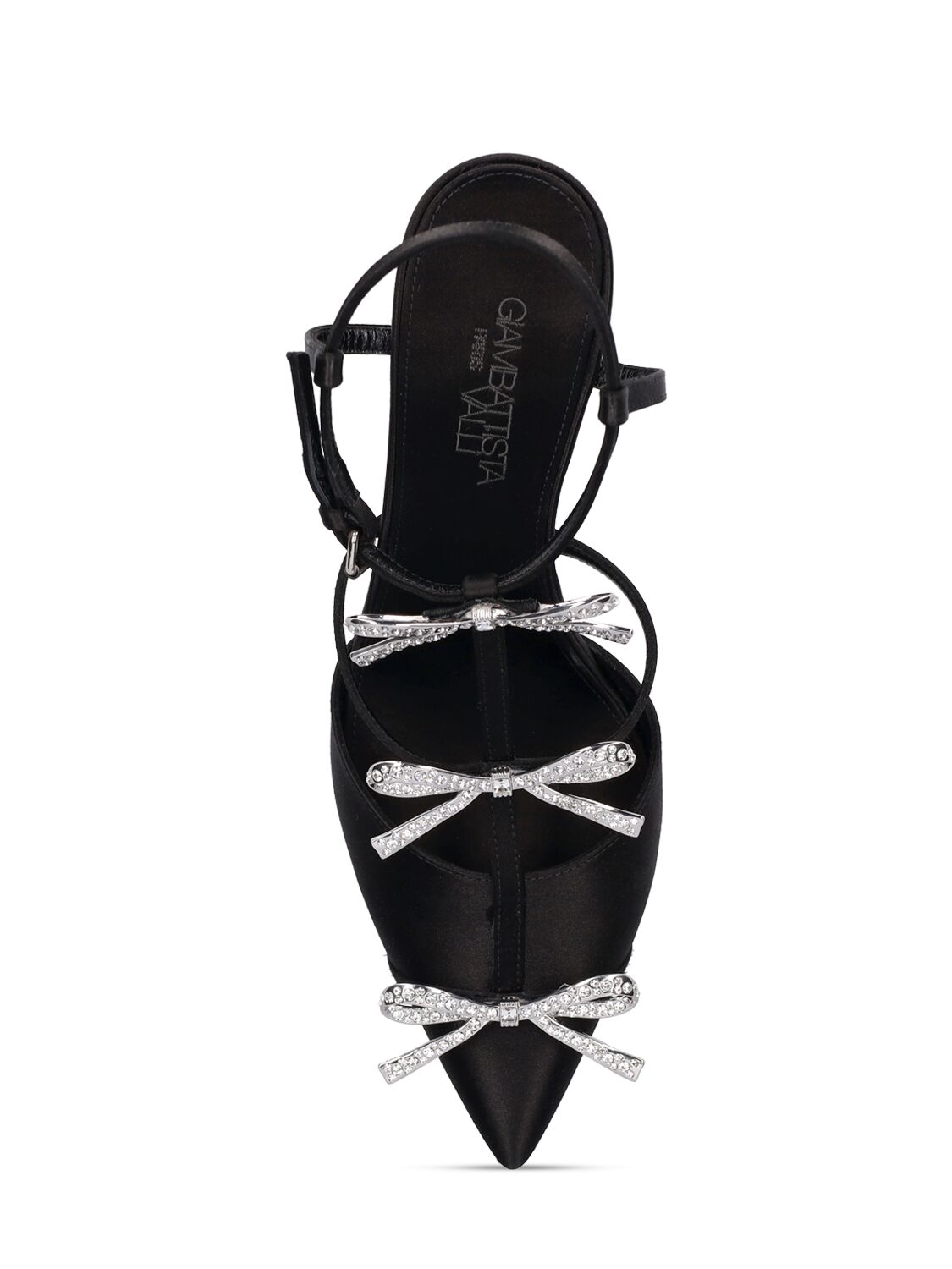 Shop Giambattista Valli 70mm Satin High Heels In Black