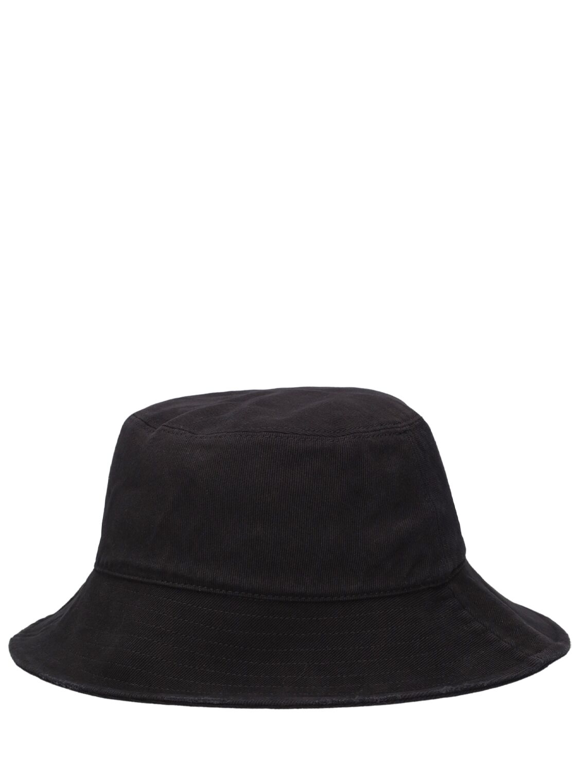 Shop Balenciaga Cotton Drill Bucket Hat In Black