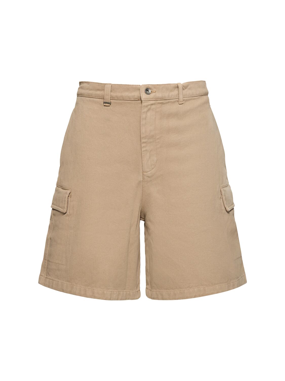 Shop Flâneur Cotton Cargo Shorts In 브라운