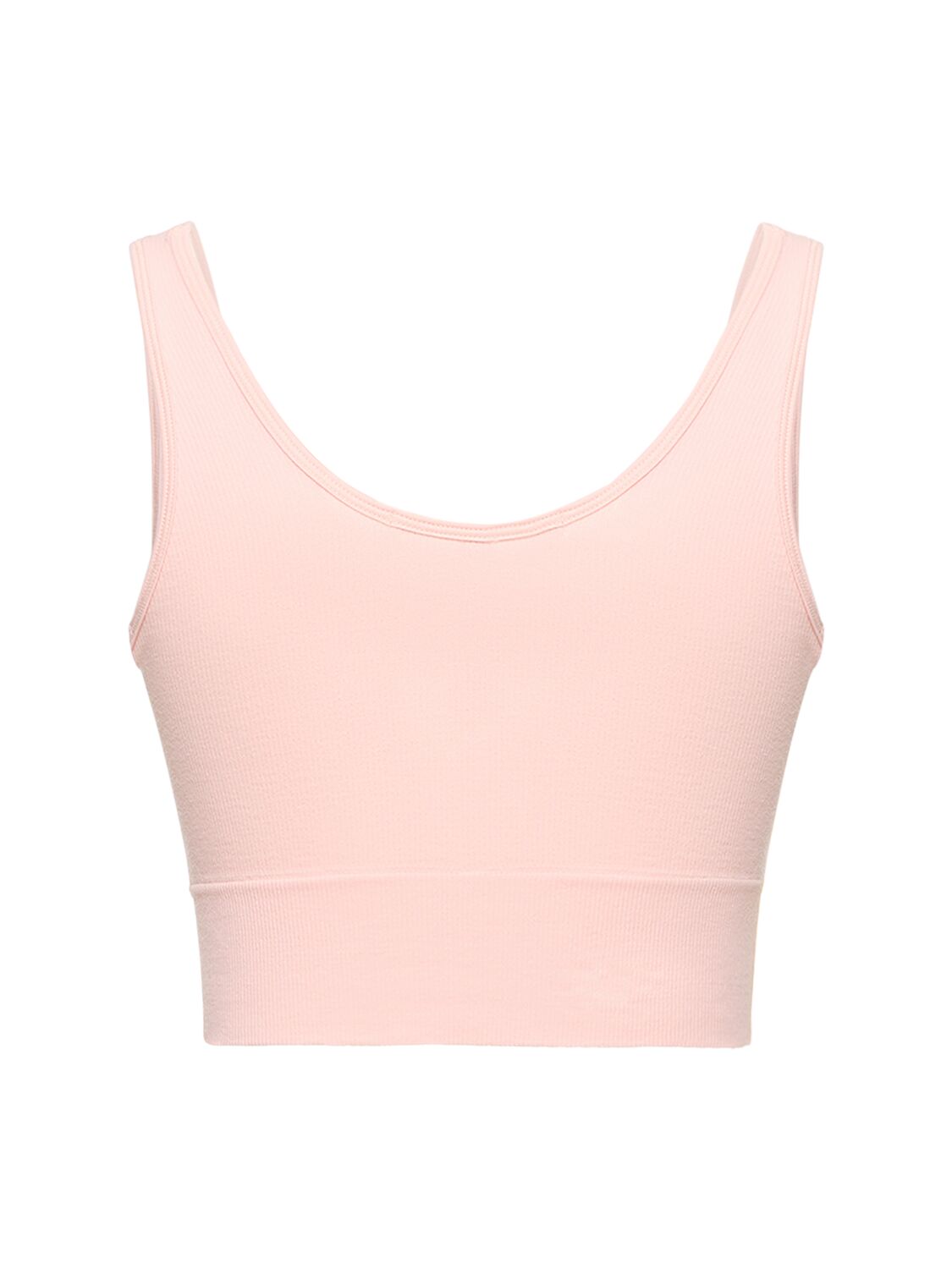 Shop Stella Mccartney Logo Stretch Cotton Crop Tank Top In Pink