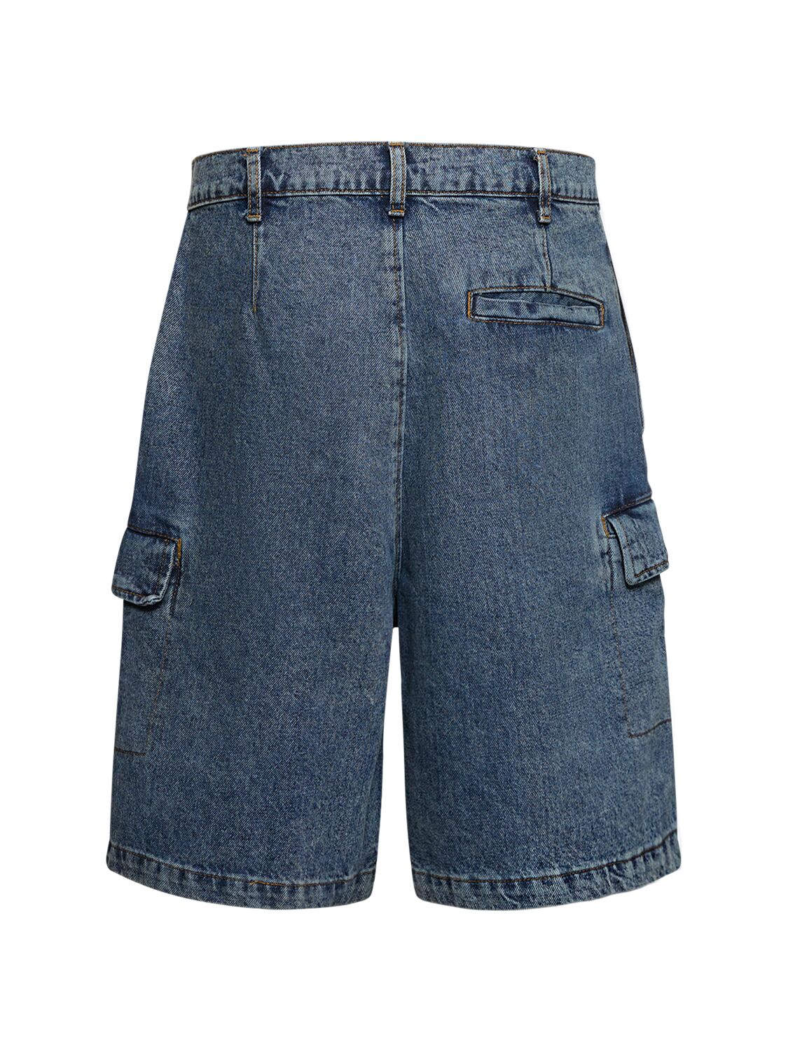 Shop Flâneur Denim Cargo Shorts In 블루