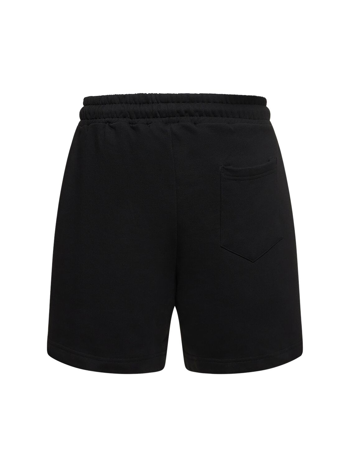 Shop Flâneur Signature Cotton Shorts In Black