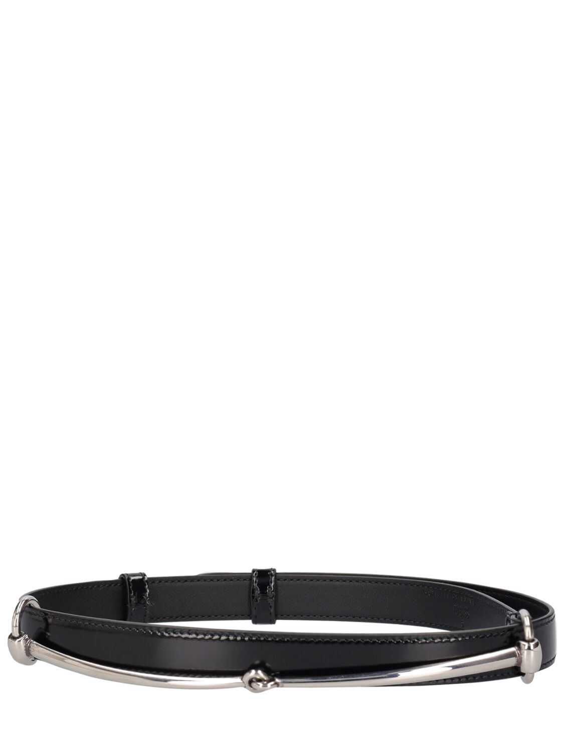 Shop Gucci 20mm Slim Horsebit Patent Leather Belt In Black
