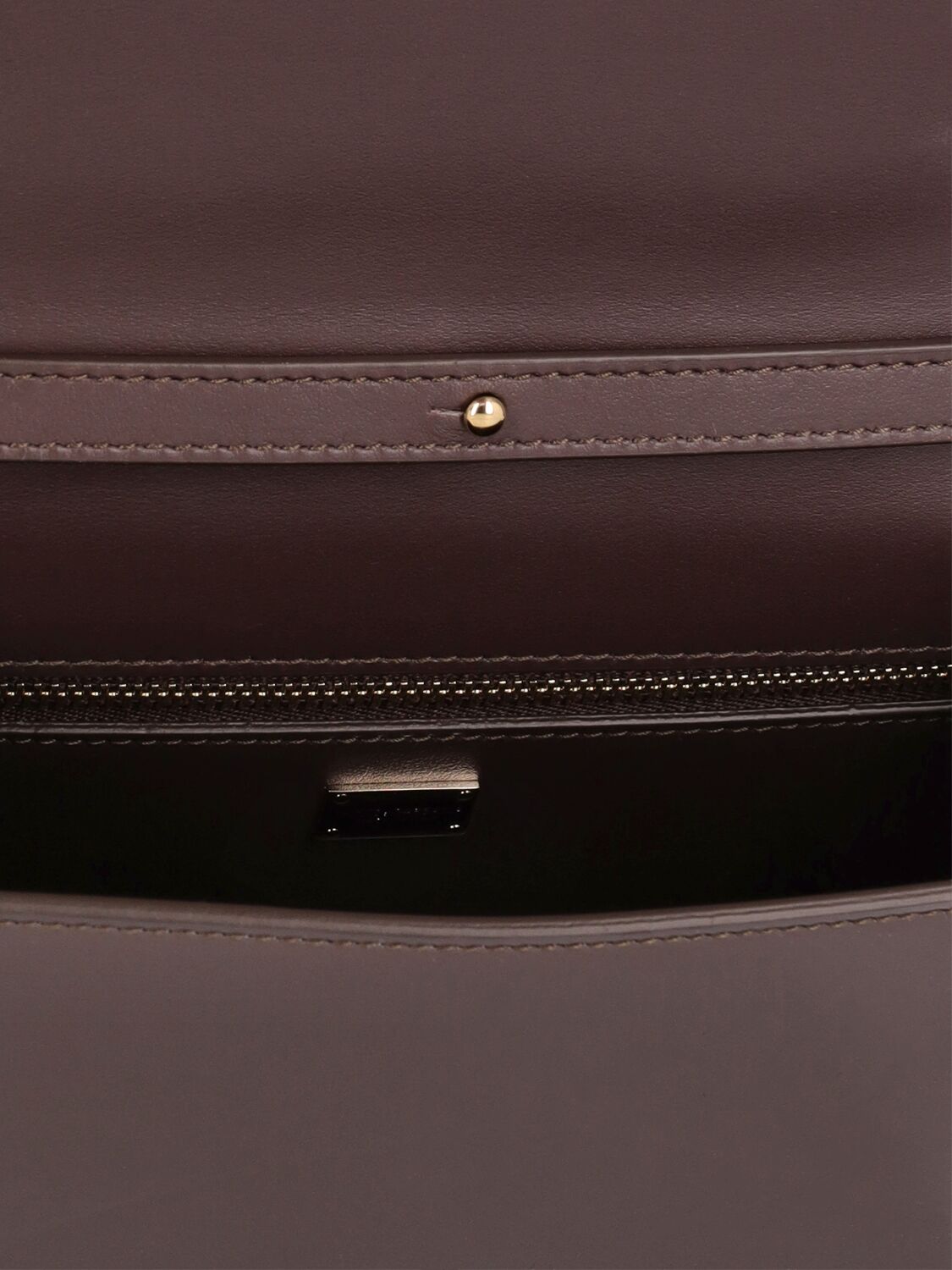 Shop Dolce & Gabbana Logo Patent Leather Shoulder Bag In Fango
