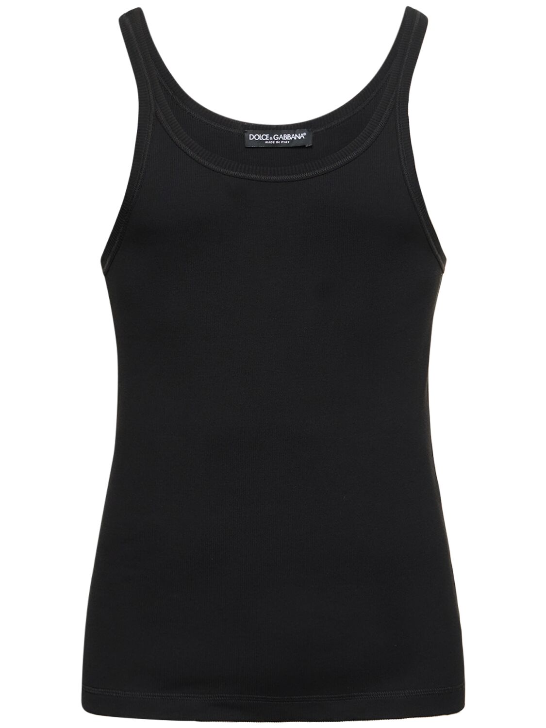 Ribbed Cotton Jersey Tank Top