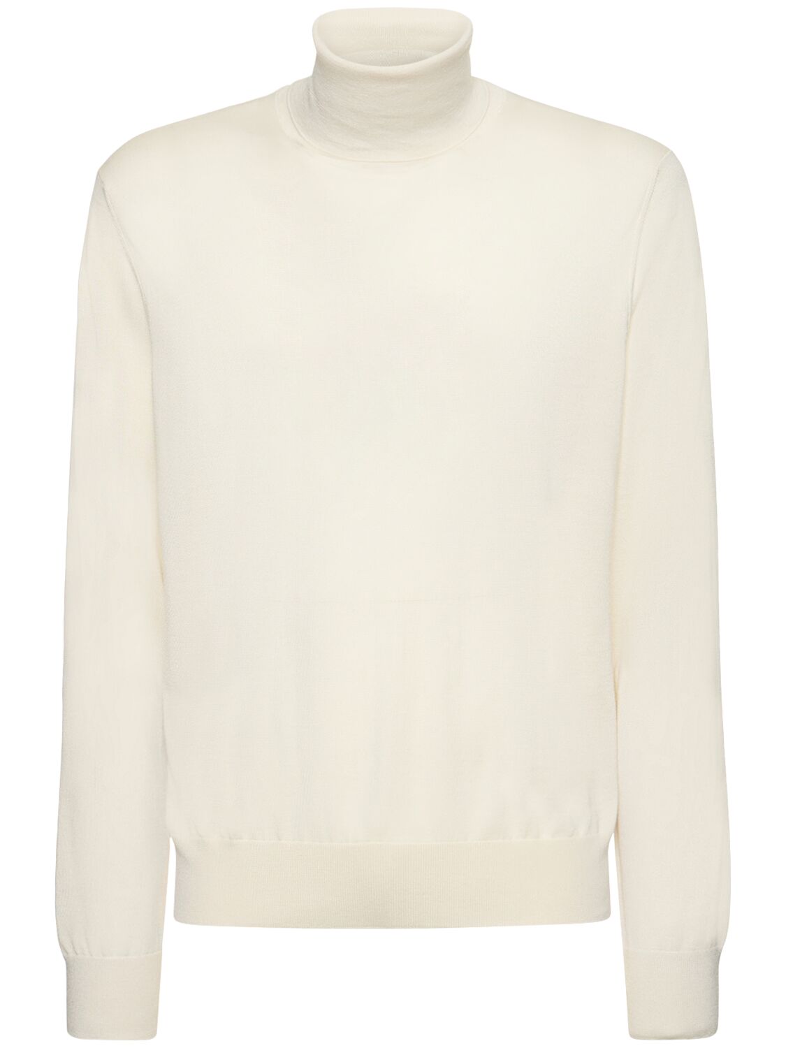 Shop Dolce & Gabbana Cashmere & Silk Turtleneck In White