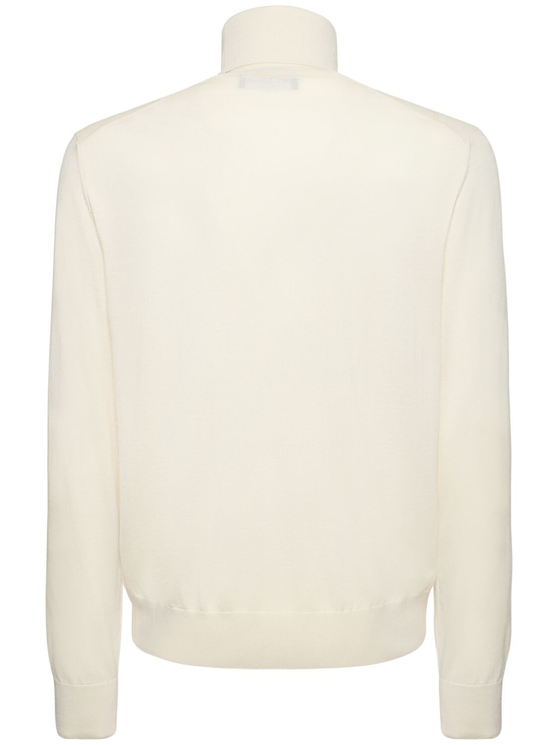 Shop Dolce & Gabbana Cashmere & Silk Turtleneck In White