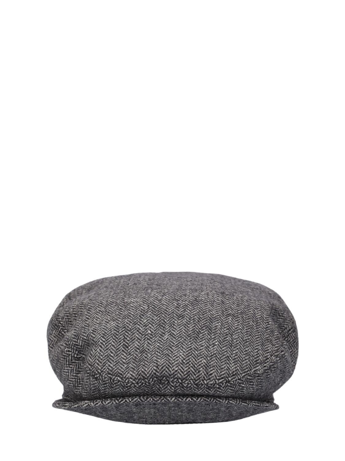 Wool Blend Flat Cap – MEN > ACCESSORIES > HATS