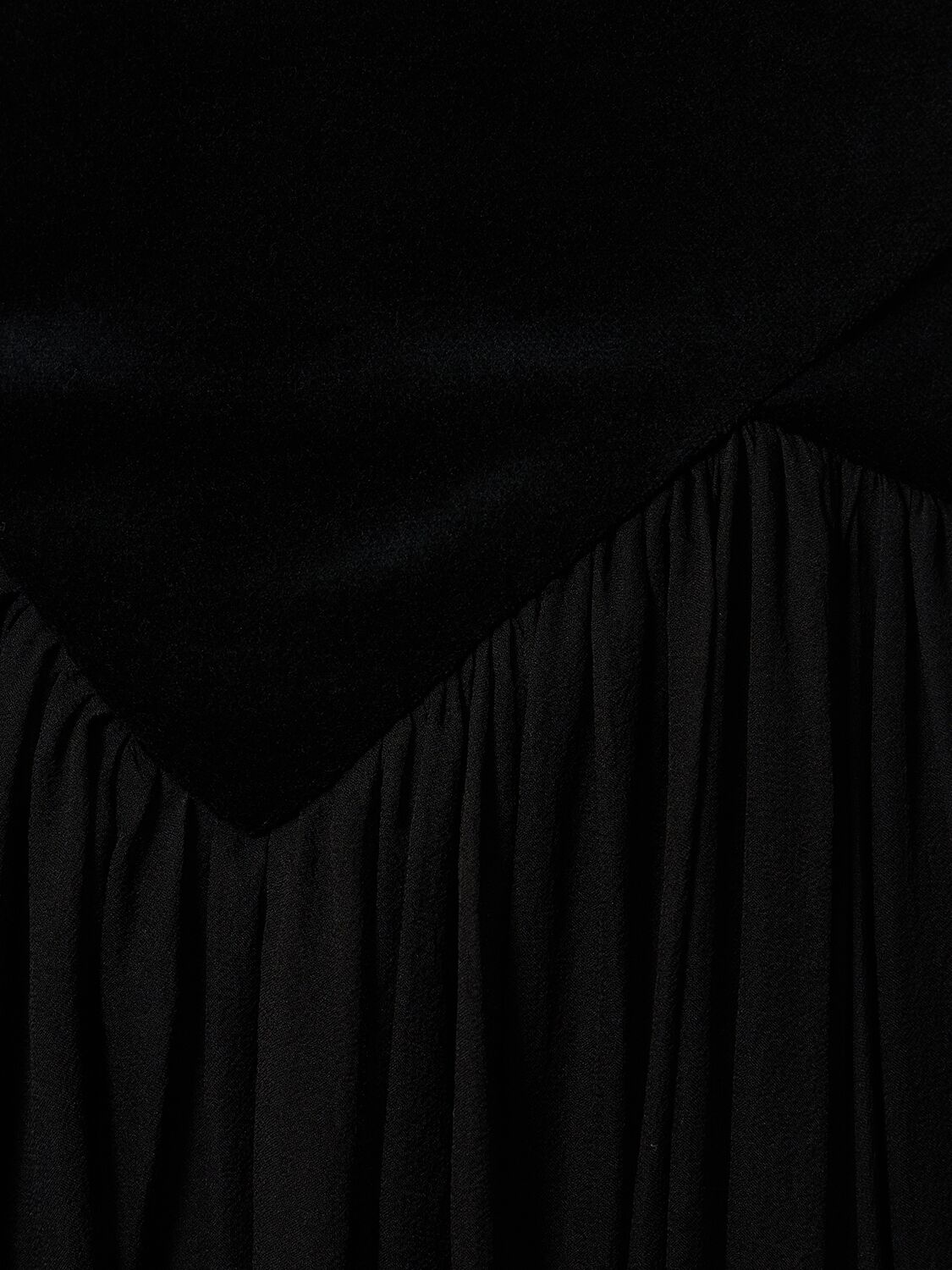Shop Zuhair Murad Heart-shaped Velvet & Chiffon Maxi Dress In Black
